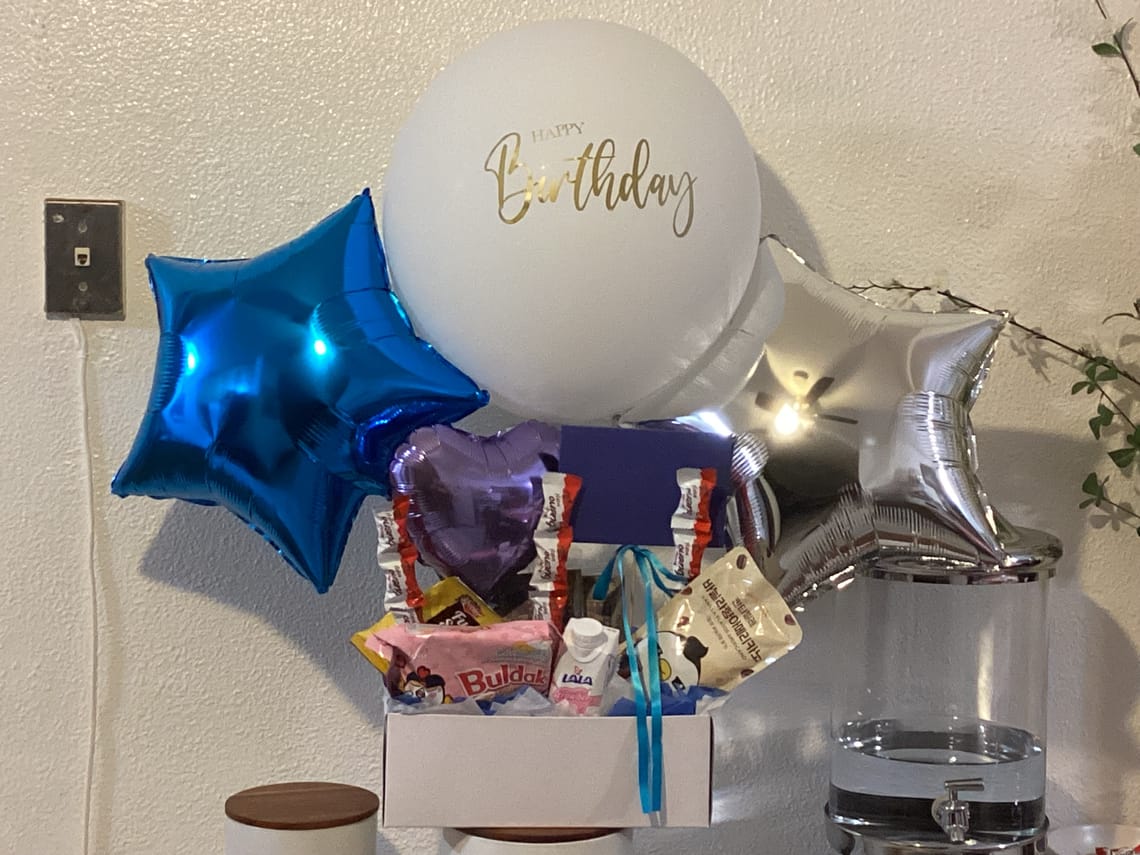 Birthday Balloon Basket