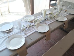 Simple Cherry Blossom Table Setting